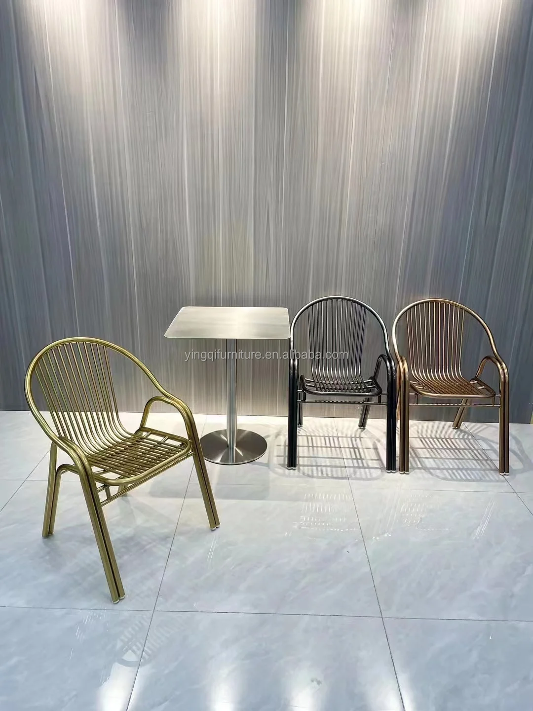 Hot Sale Stainless Steel Leisurely Chair For Coffee Shop Or Outdoor Camping