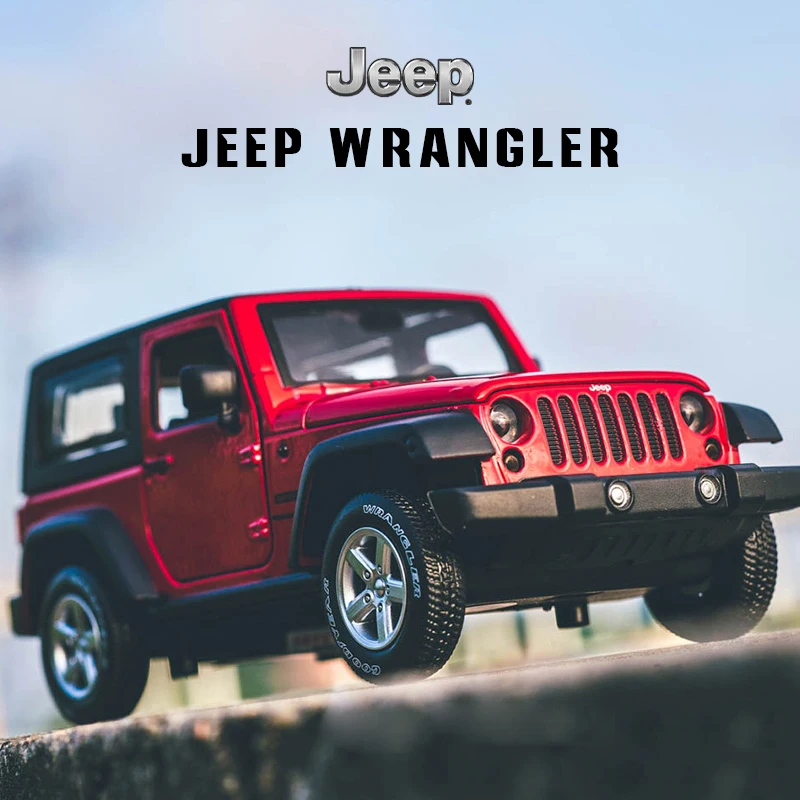 MSZ 1:32 Hot New Jeep Wrangler Sound And Light Alloy Model Car Diecast Metal Vehicle Pull Back Car Collection Children Toy Gift 1 32 jeeps wrangler rubicon alloy car model diecast metal off road vehicle high simulation sound light kid elite gift motorcycle