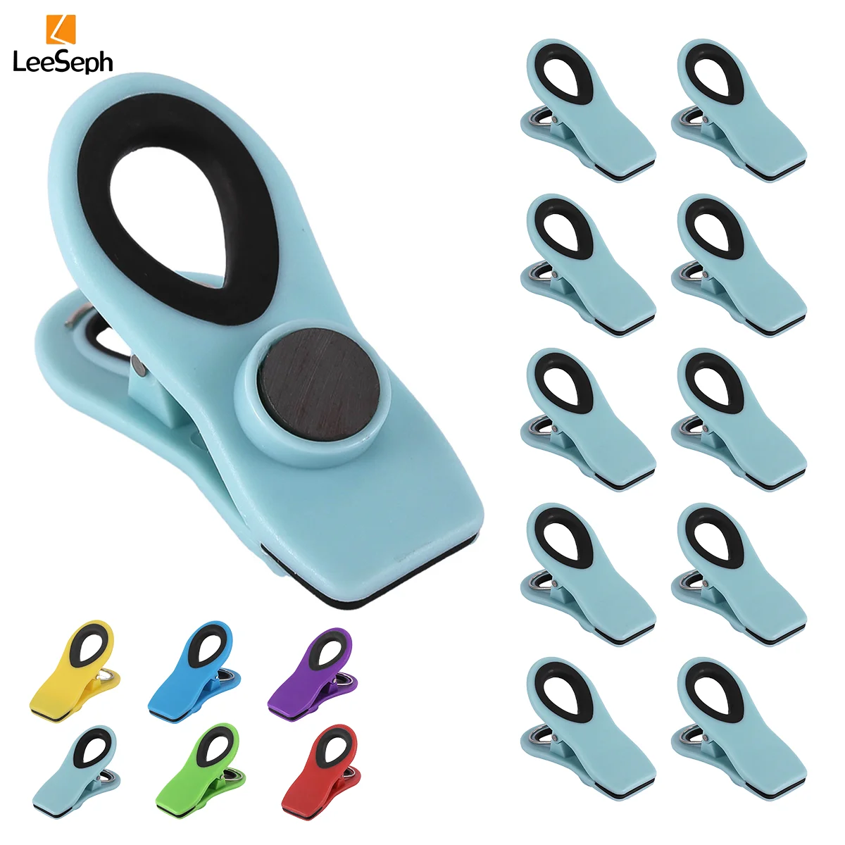 Bag Clips Set Magnetic Multicolor for Food Storage