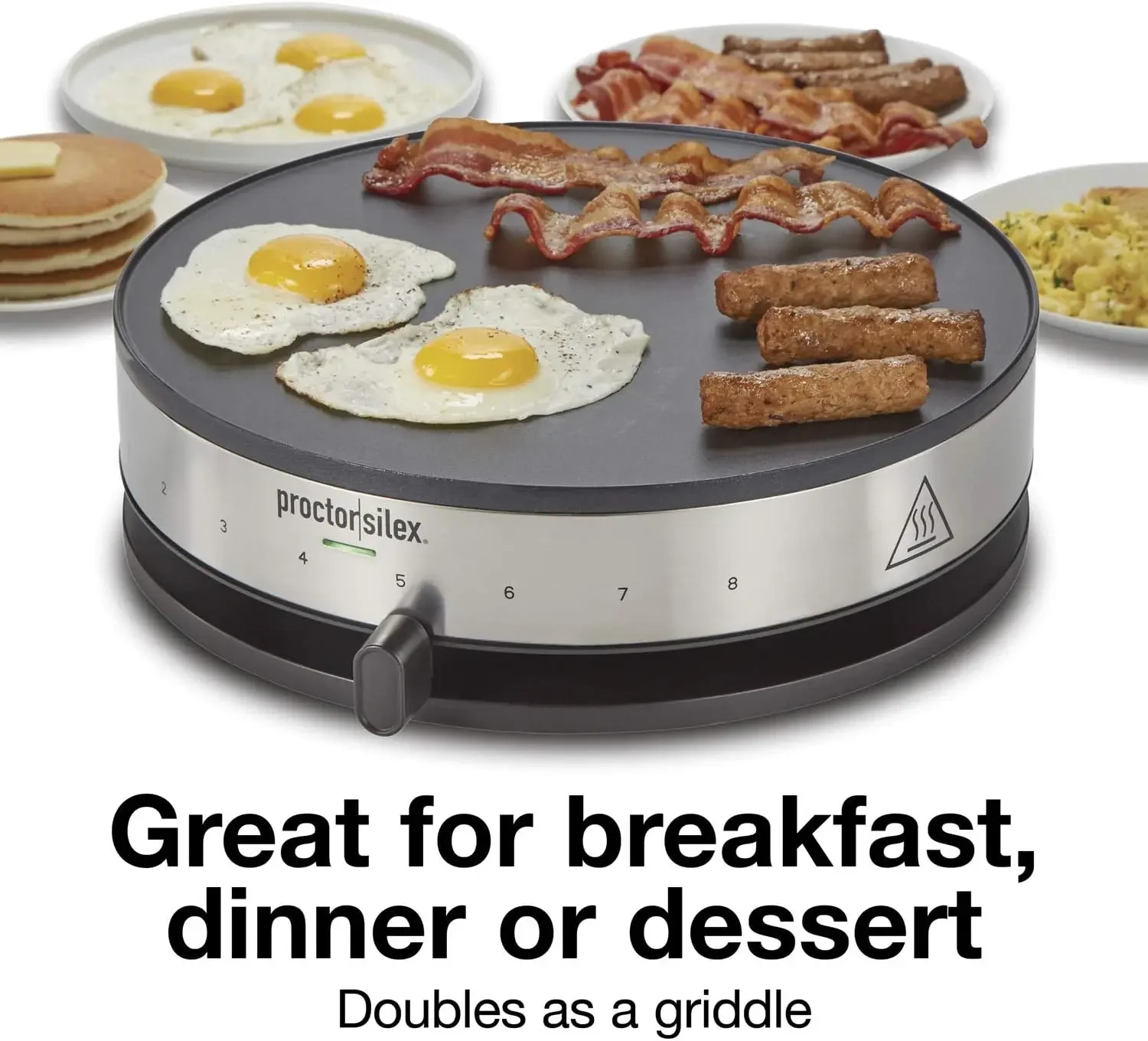 Electric Crepe Maker with 13” Nonstick Griddle for Eggs,Omelets and Quesadillas, W/ Temperature Control, Batter Cup,  (38400PS) 5