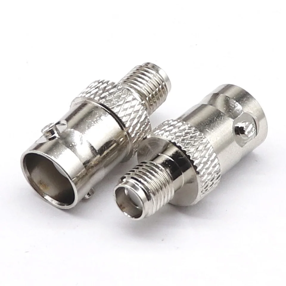 SMAfemaletoBNCfemaleQ9coppernickel-platedwalkie-talkiehandtrolleycarantennaadapterSMA/BNC-KK