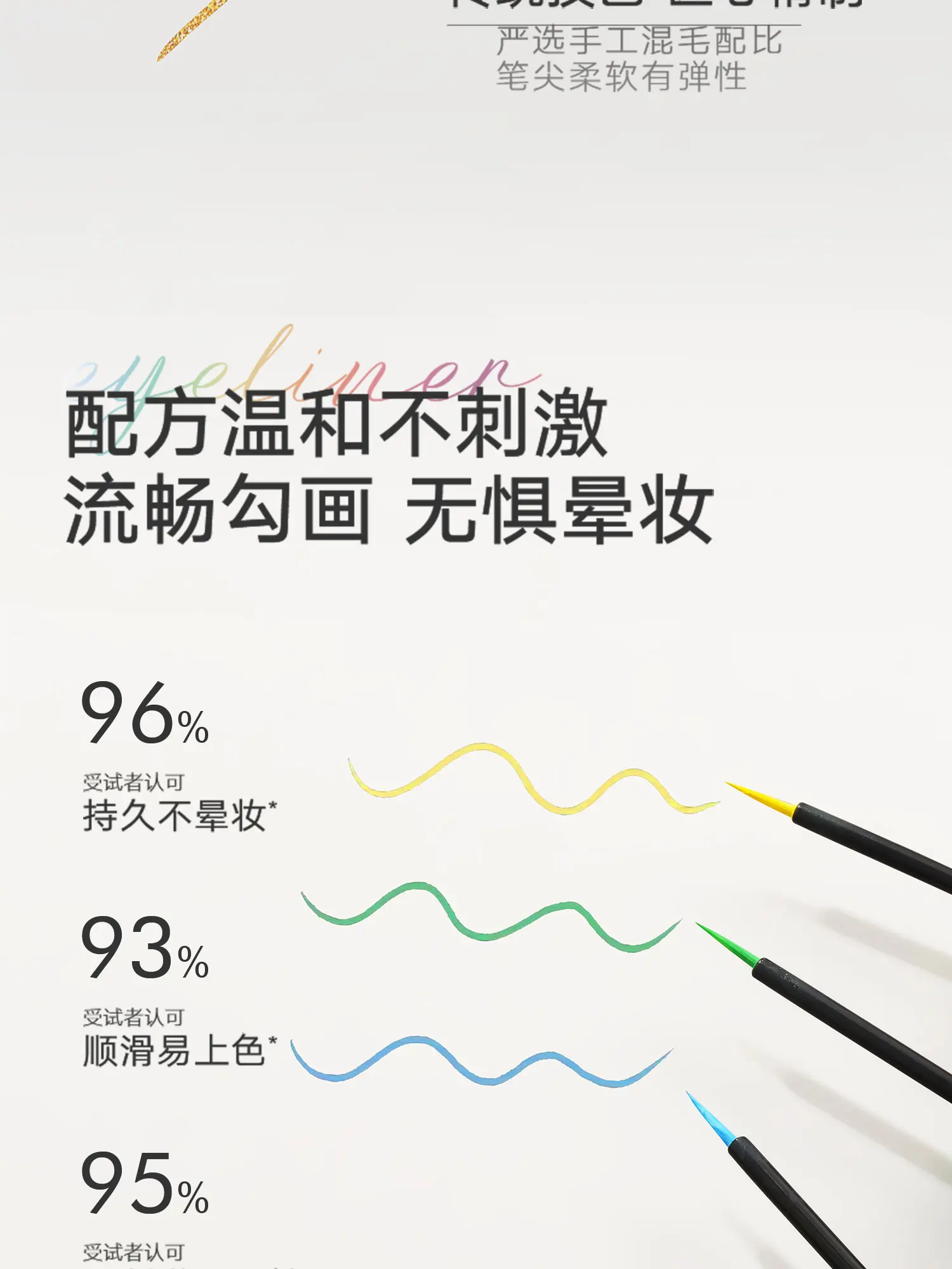 Description Picture 4 of itemCarmela Colorful Liquid Eyeliner Waterproof Sweatproof Longlasting Fine Delineat For Stage Makeup Red Blue