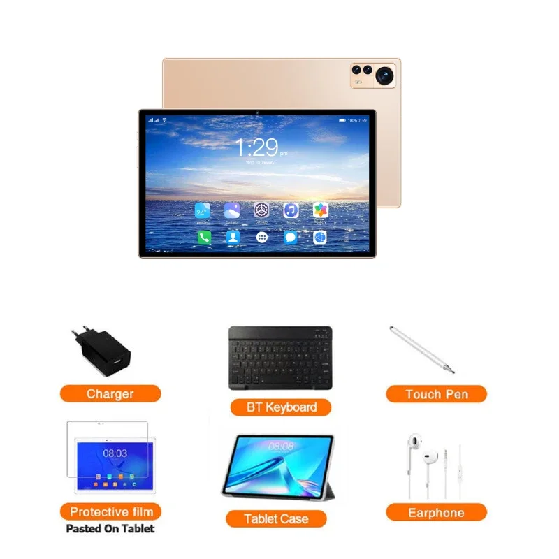 thumbnail image 1 of Venta caliente 2023 Firmware global x12 Tablet Android 12 MTK6797 Tablet 10 pulgadas 120Hz WQHD + pantalla 8GB 256GB 8000mAh Batería 5G Tabtop, 1 of 5