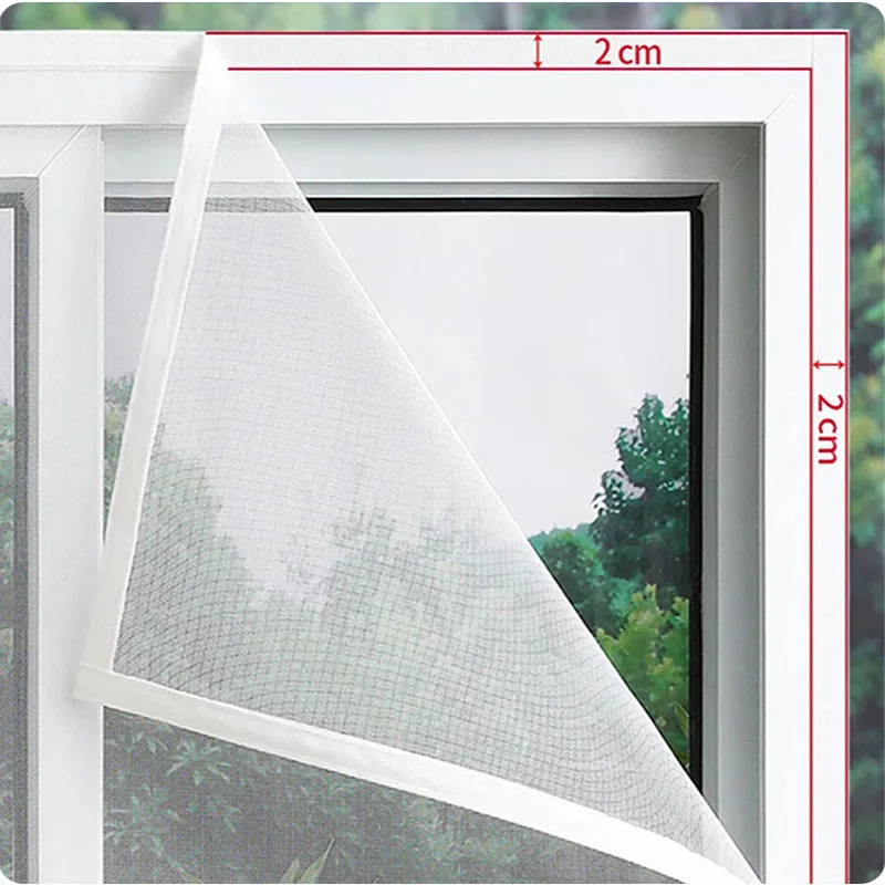 Summer mosquito and insect screen window mesh easy install without punching holes multiple colors