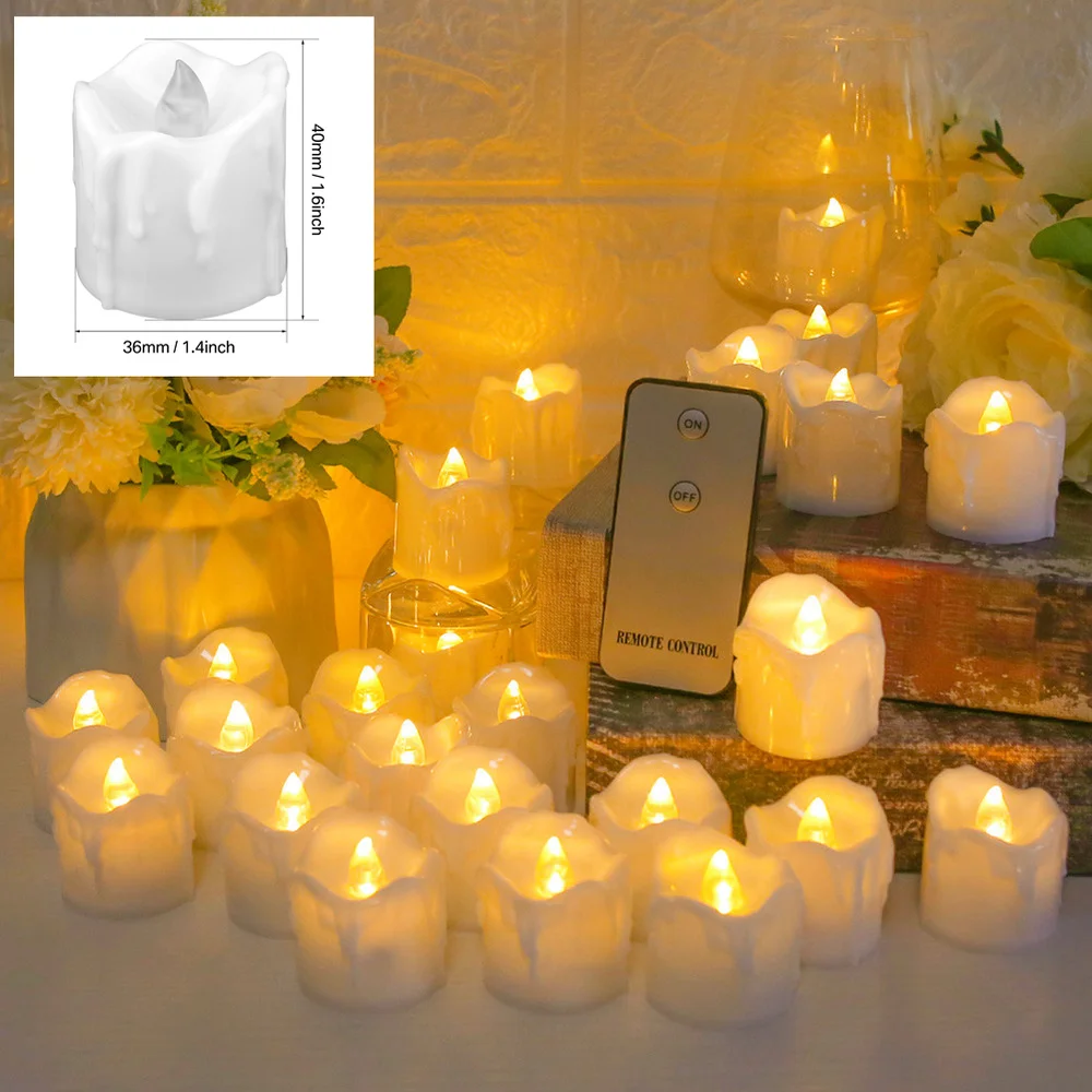pack Of 48 Realistic And Bright Battery Operated Flickering Flameless
