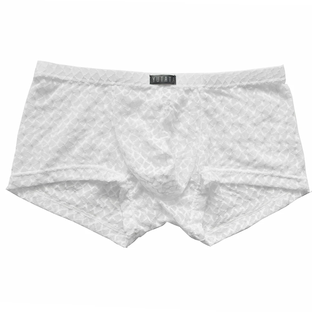 Man Underpants Bottoms Boxer Brief Lingerie Underwear Low Waist Men Sexy Underwear Soft Pouch Ultra-thin For Man