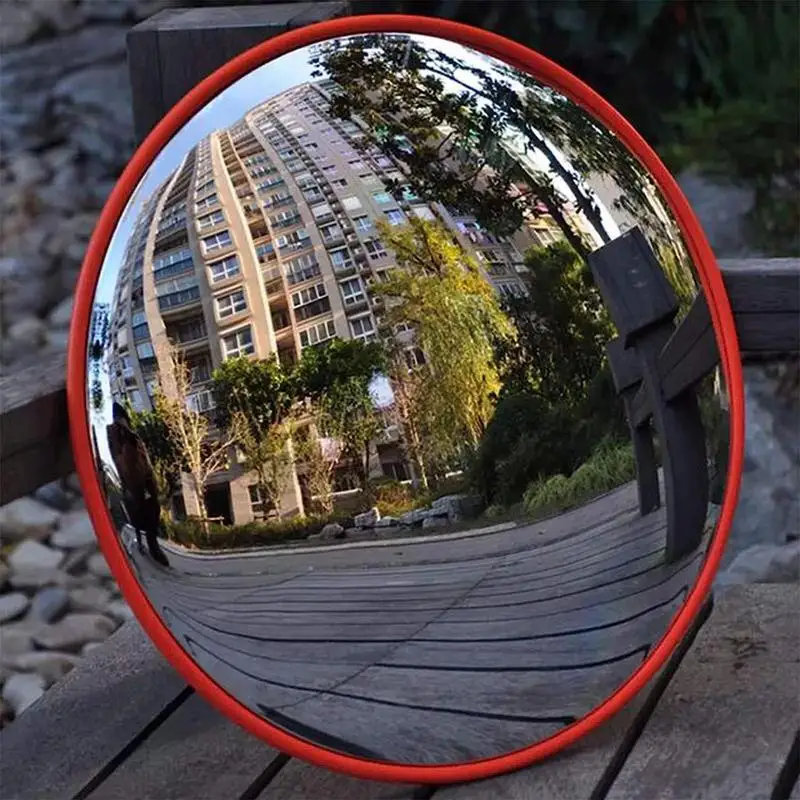 Blind Spot Mirror Wide Angle Mirror Convex Mirror Outdoor 17.72 inch Road Safety Convex Mirror Adjustable Parking Garage Round Traffic Fish Eye