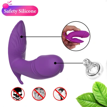 Remote Control Wearable Vibrator Heating Dildo Vibrator Female G-spot Clit Invisible Butterfly Panties Vibrating Egg Sex Toy 18 3