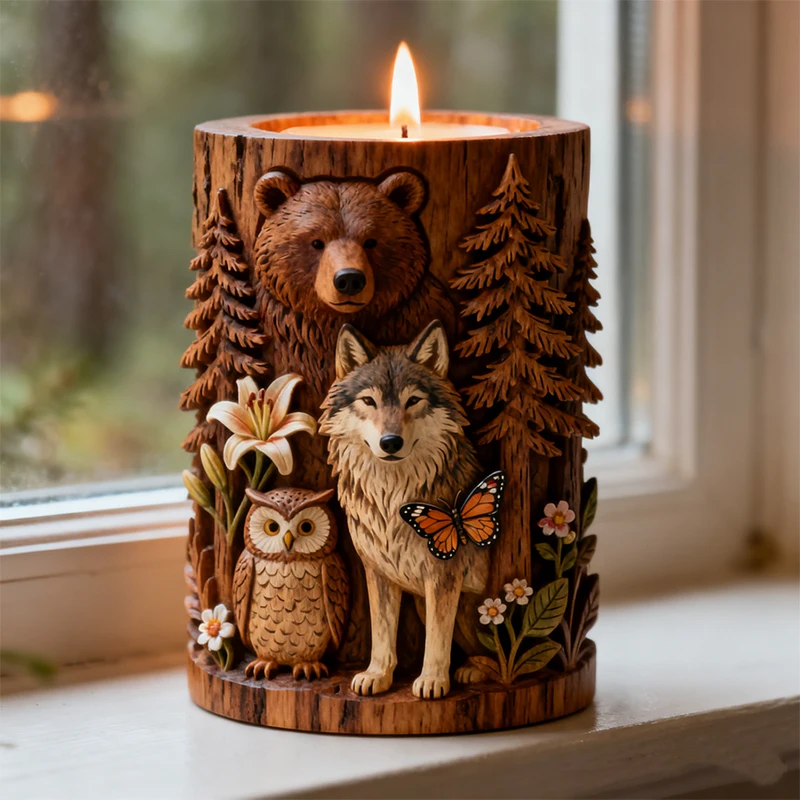 【ForestAnimalCollection3DCandleMold】SiliconeDIYHandmadeCandleMoldForest-ThemedBear,Wolf,OwlEmbossedAromatherapyWaxMoldOutdoorCampingStyleDecorativeCraftTool-AliExpress15