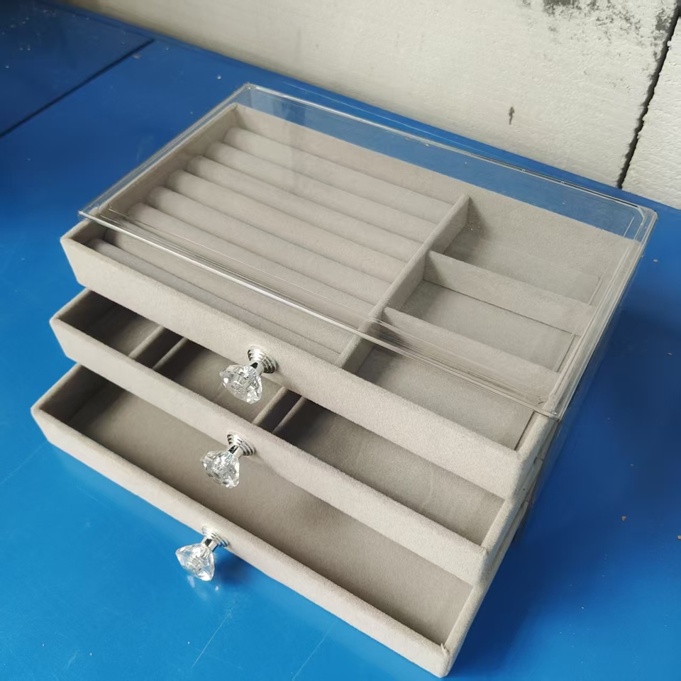 2025 Für die ewigkeit, mit drei schubladen, zur verfügung für ohrringe, halsketten, armbänder und die alsdale eiskunstfächer