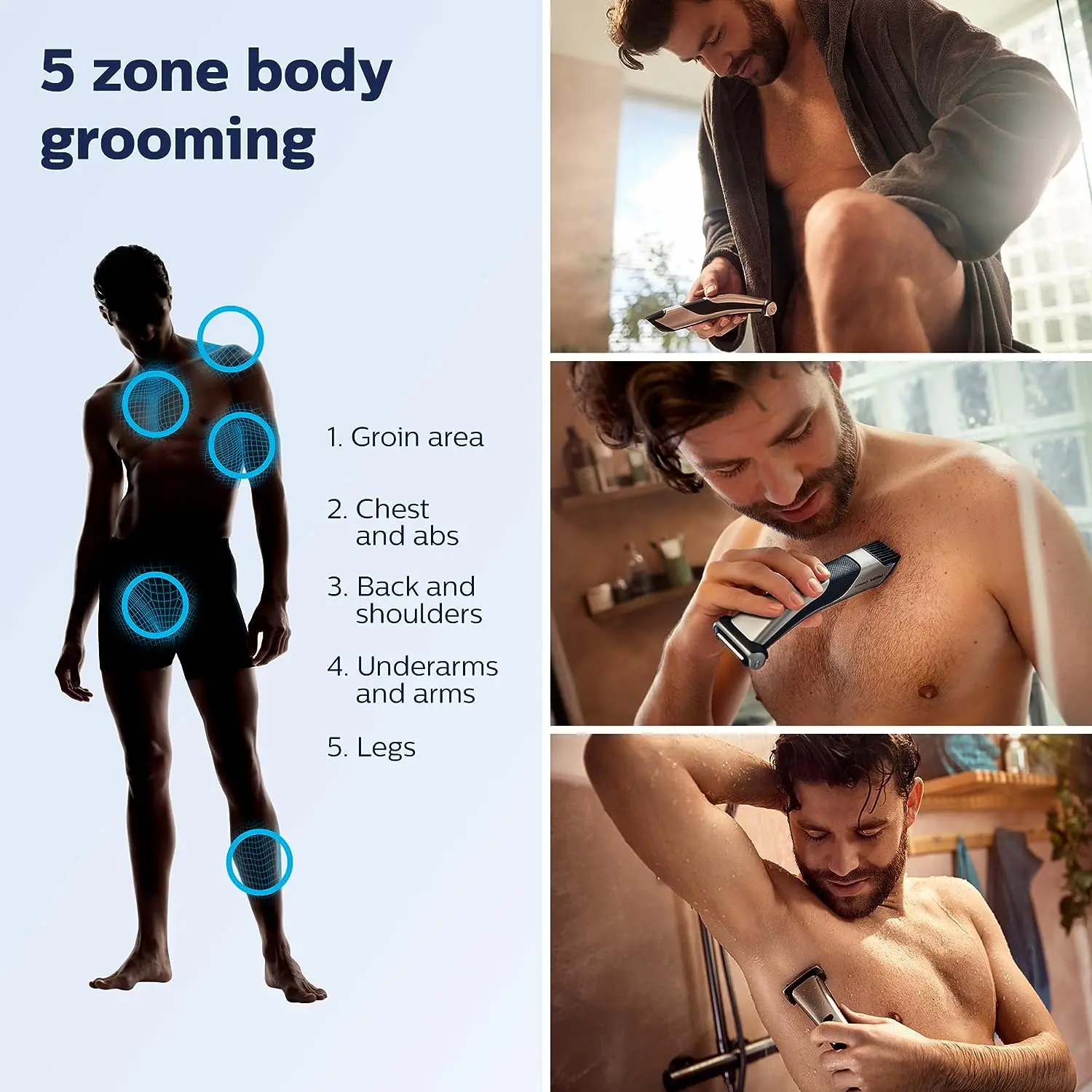필립스 Norelco Bodygroom BG7030,BG7040,BG2020,BG2022,BG2024,BG2025,BG2026,BG2028,BG2029,BG2030용 BG2000 교체용 포일 헤드