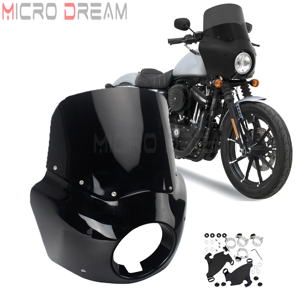 Motorcycle 5.75" Headlight Fairings For Harley Sportster Iron Xl883 N/l
