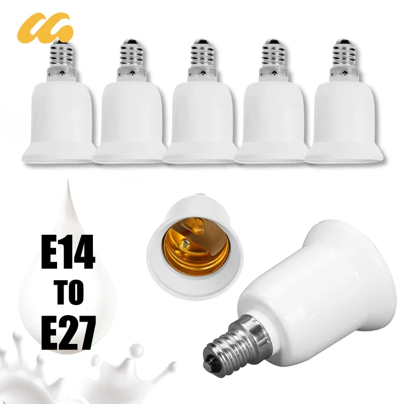 1-5-Stuks-E14-Naar-E27-Lamphouder-Converter-Vuurvaste-Socket-Basis