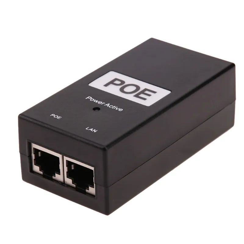 24V/48V 0.5A Desktop POE Power Injector Ethernet Adapter Surveillance CCTV for IP Camera  Supply