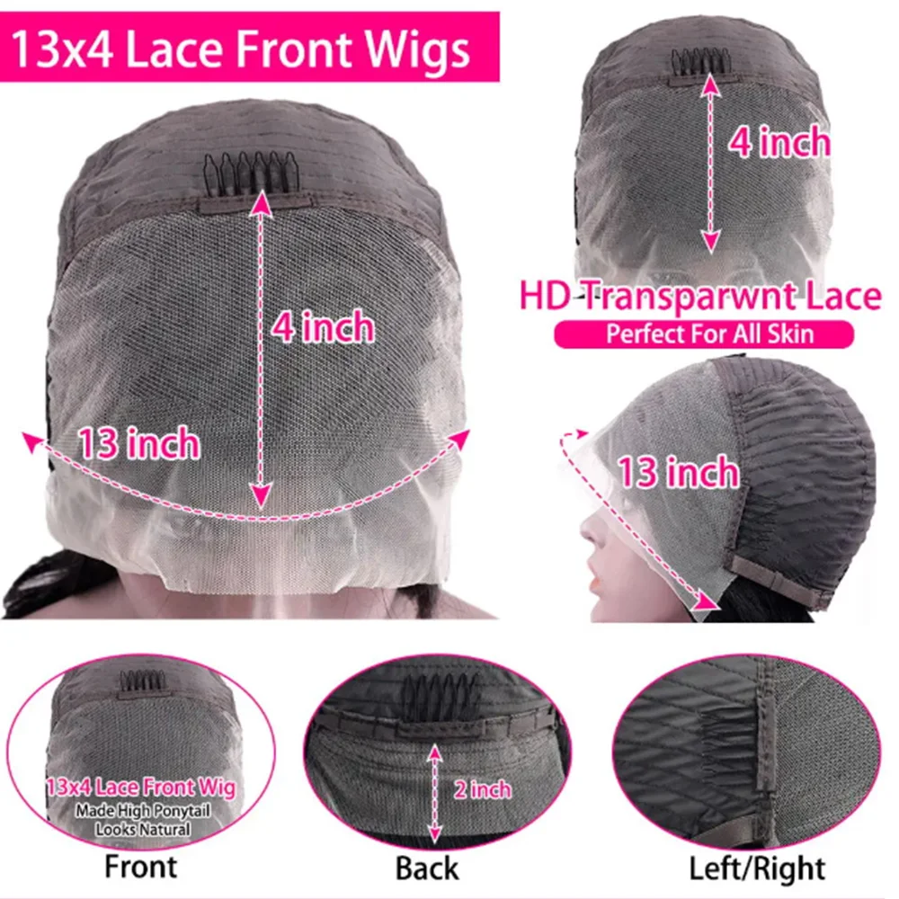 220% Density Bone Straight Bob Wig Brazilian Human Hair Ready To Wear 13x4 Lace Front Wigs Black Bob Wigs for Women 8-14 Inches 6