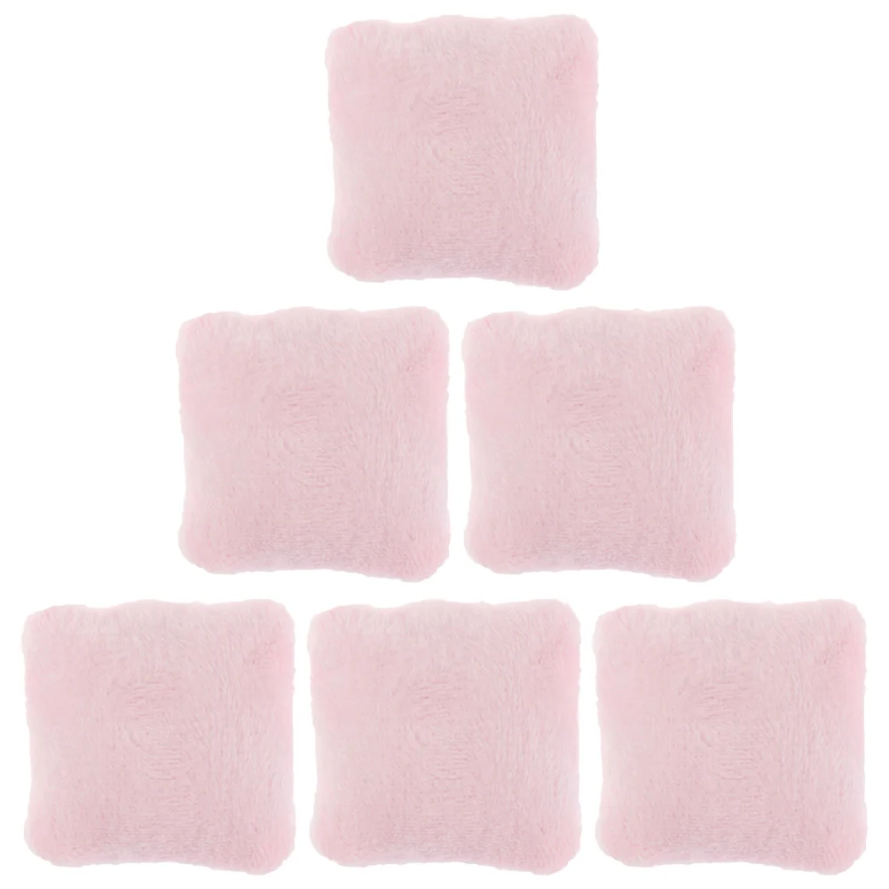 

Dollhouse Pillow Miniature Simulated Pink Plush Tiny Cushions Furniture Model Toy Sofa Bed Accessories