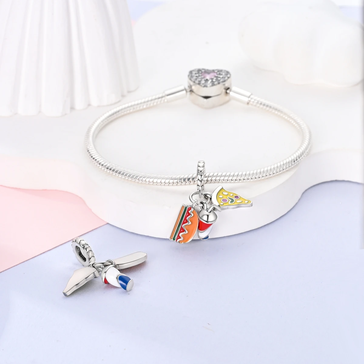 925 Sterling Silber Traum ballon Einhorn Zirkonium Charm Anhänger Perlen baumeln für Armband Halskette DIY edlen Schmuck – Detail 27