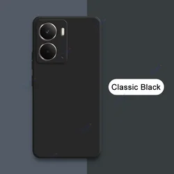 Luxury Candy Cellphone Case with Camera Protection - Soft Square Liquid Silicone Armor for Realme Neo7x (Classic Black)