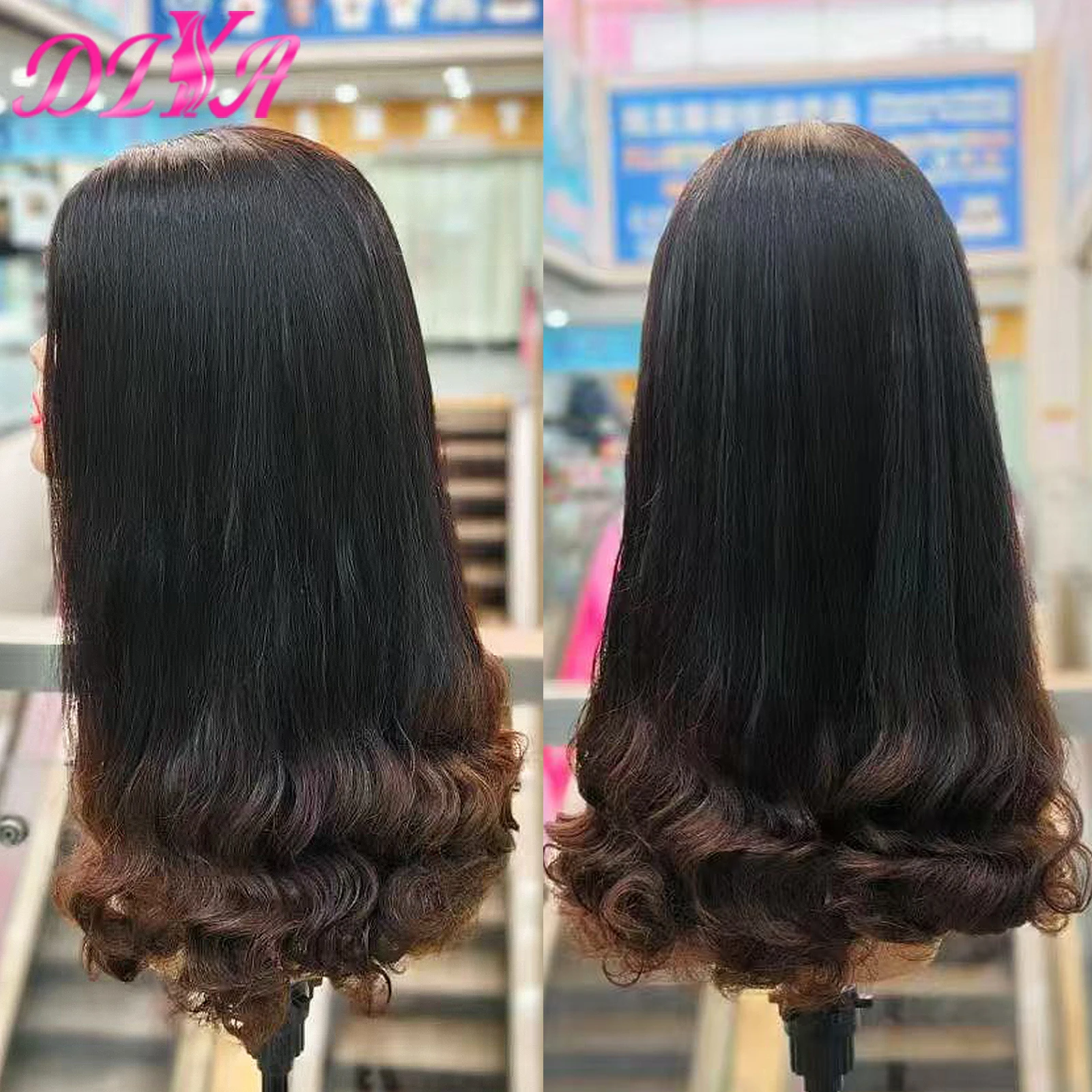 2x6 HD Lace Closure Human Hair Wig with Curly Ends Virgin Hair Raw Vietnamese Human Hair Wigs Bouncy Wavy Hair Wigs for Women 1