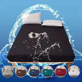 Drap-housse imperméable doux et respirant pour chambre à coucher, housse de matelas à poche profonde pour toutes les saisons, 1PC 1