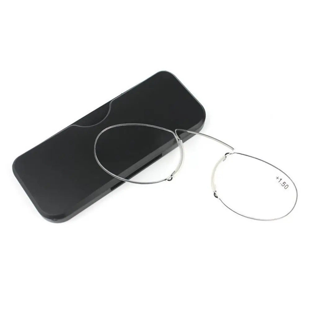 Rimless Nose Clip On Reading Glasses Mini Portable Legless Lazy Glasses Men Women Presbyopic Magnifying +1.0-+3.5 reading glasses