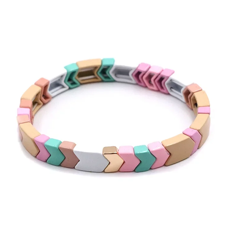 2023 Network Red Cross-border Explosive Women's Enamel Bracelet Personality Fashion DIY Bracelet Accessories 5