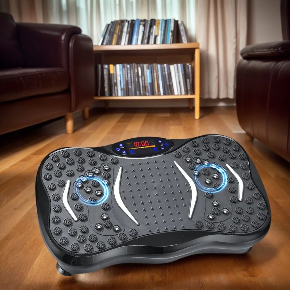 지방 셰이킹 기계 블루투스 호환 진동 플레이트 운동 기계 남성 여성을위한 조절..