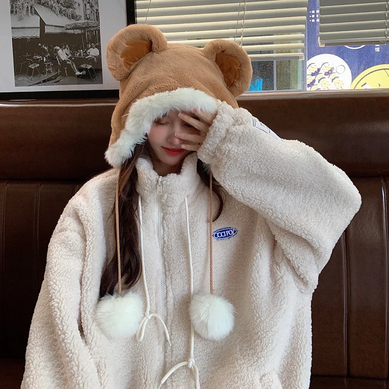 Autumn Winter Cashmere Imitation Fleece Maternty Nursing Hoodies Chic Ins Breastfeeding Sweatshirt For Pregnant Women Tops
