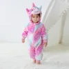 Baby Kigurumi Stitch Unicorn Rabbit Cartoon Romper Pajamas Infant Animal Onesies Girls Boys Cosplay Pyjama Costume For Christmas 6