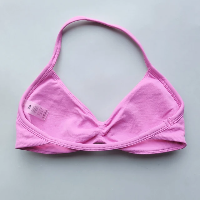 NO LOGO Sports Bra Strappy Backless Yoga Gym Bra Removable Cups Women Workout Clothing Gym Top Halter Sport Bras 4