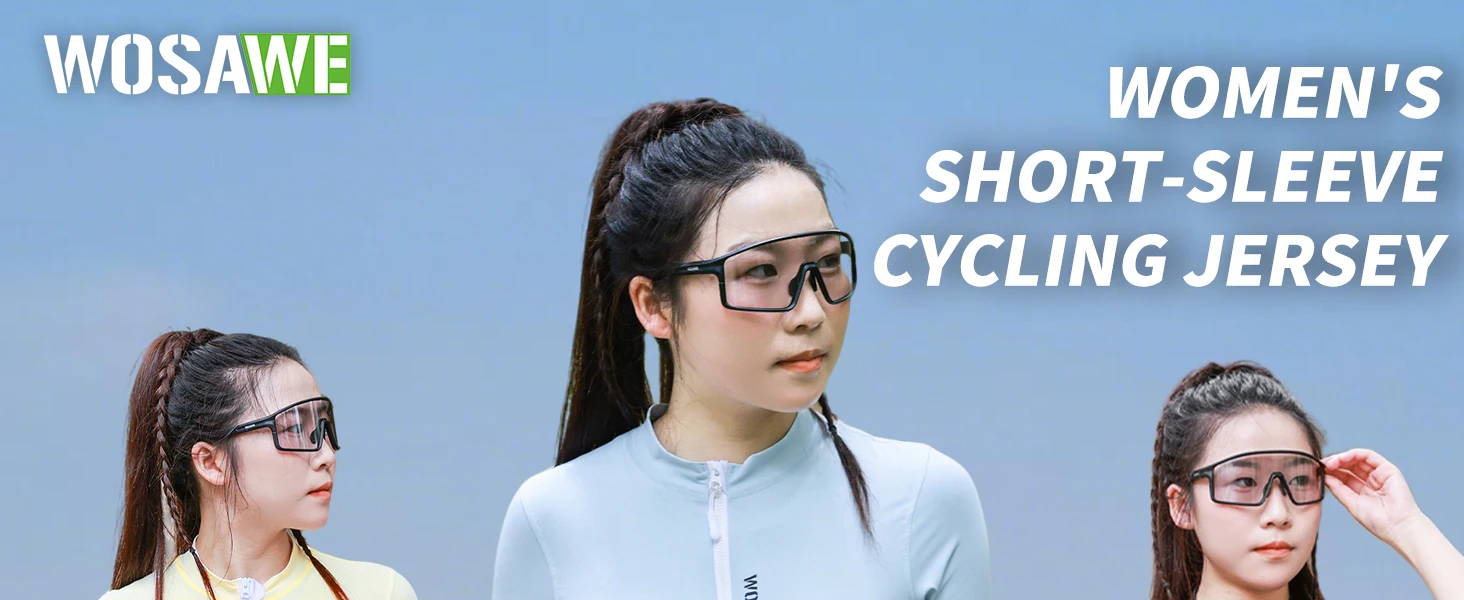 Description Picture 2 of itemWOSAWE Women's Cycling Jersey Short Sleeve Summer Bicycle Jersey Road Bike Shirt Cycling Clothing Breathable Pro Team