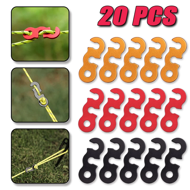 Adjustable Tent Rope Buckle S-type Tensioner Fastening Kit Outdoor Camping Tent Fixed Accessories Outdoor Tools