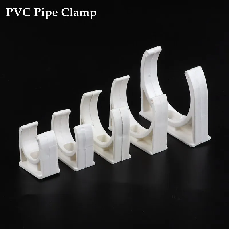 

5pcs 20-50mm PVC Pipe Clamp Garden Watering Irrigation Water Tube U Brace Retainer Aquarium Fish Tank Pipe Clip Fixing Joint