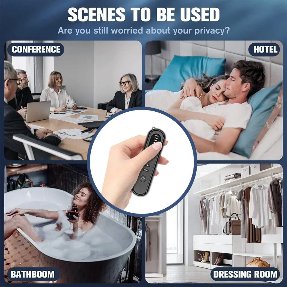 T01 Multi-function Camera Detector Infrared Light Detection 2.4G Signal GPS Detection Full Frequency Band 6 Levels of Intensity