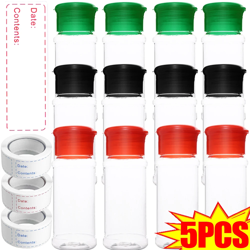 Jars for Spices Salt and Pepper Shaker Seasoning Jar Barbecue Condiment Spice Organizer Kitchen Transparent Storage Powders Box