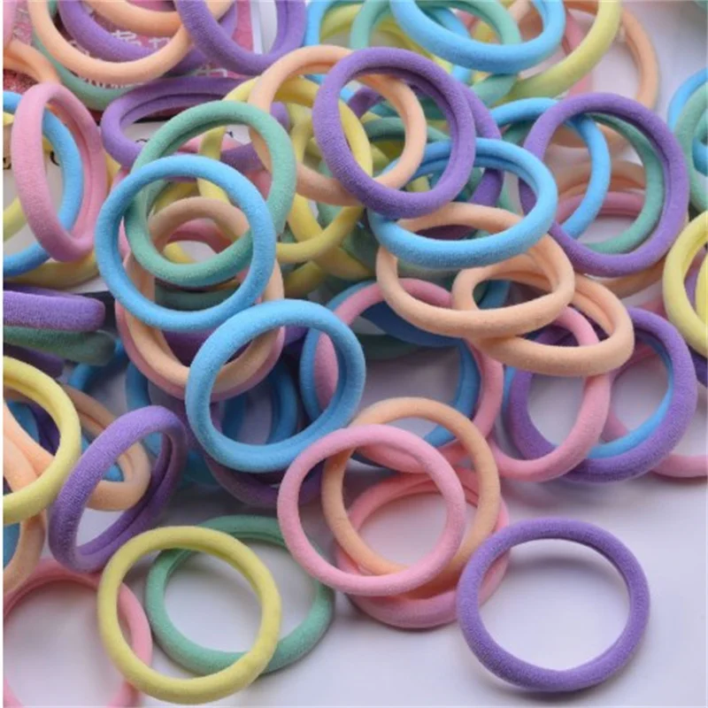 thumbnail image 1 of 20/50 unidades de bandas elásticas para el pelo básicas para mujeres y niñas de 4 cm, diademas sencillas de colores sólidos, lazos para el pelo, accesorios para el cabello, soporte para cola de caball, 1 of 5