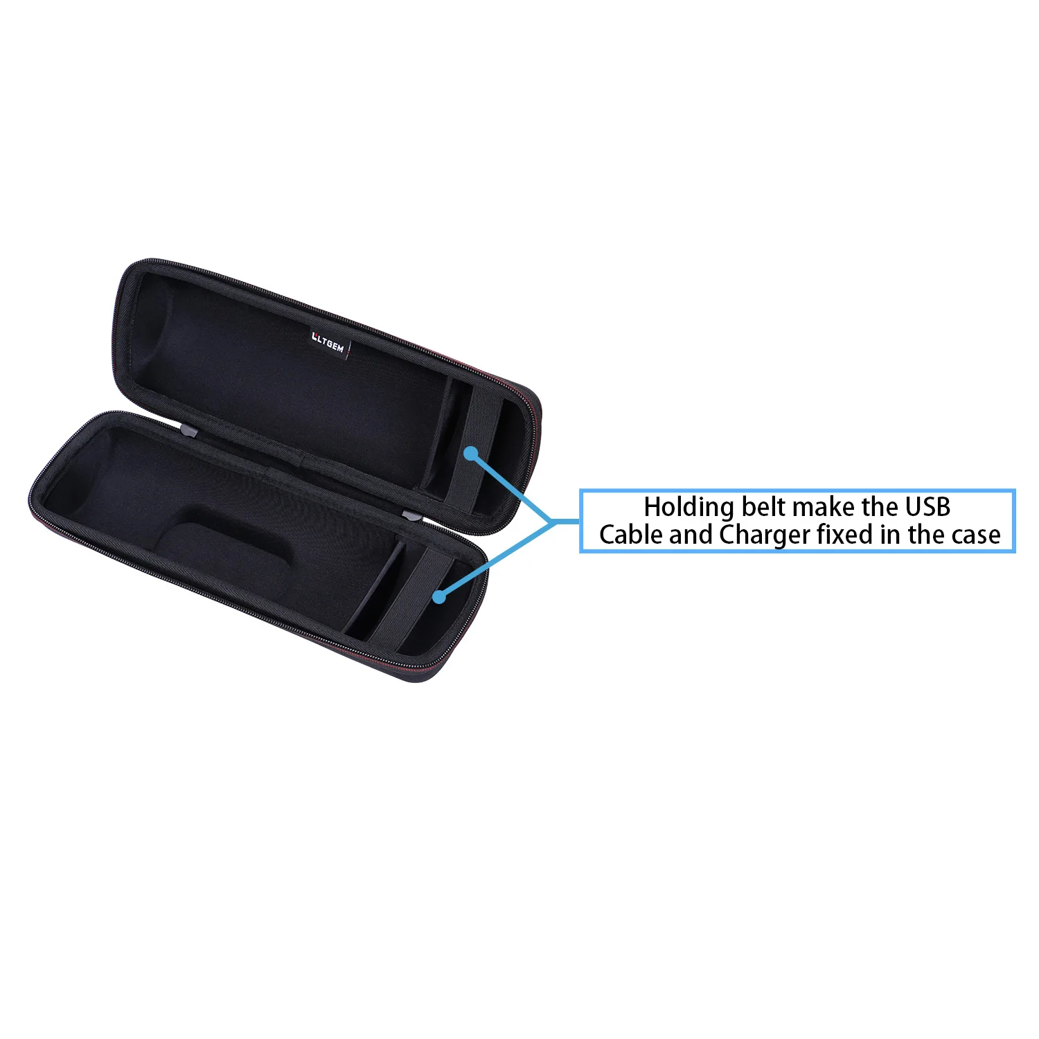Case for JBL Charge 4/5 Speaker Carrying Case Hard Storage Travel Bag Fits Charger and USB Cable,(Only Case)