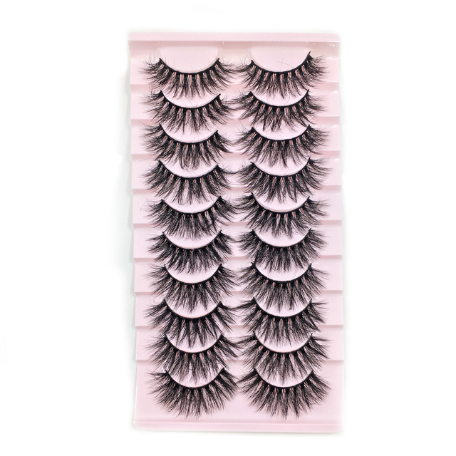 5/8/10/20 Pairs 3D Mink Lashes Natural False Eyelashes Dramatic Fluffy Soft Wispy Volume Cross Reusable Fake Eyelash  MaKeup
