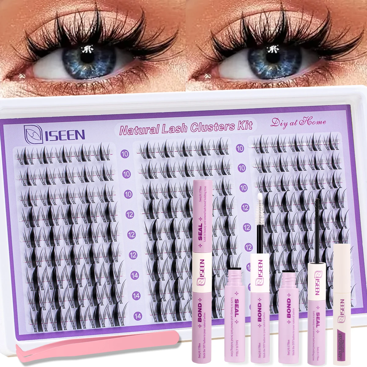 Natural DIY Eyelash Extension Kit with Lash Glue