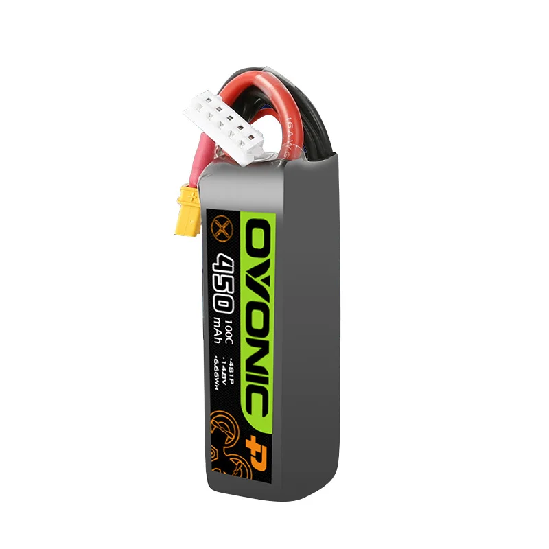 Batterie Lipo 4S 14.8V 450mAh 100C pour Drone RC FPV - Lot de 2/4/6