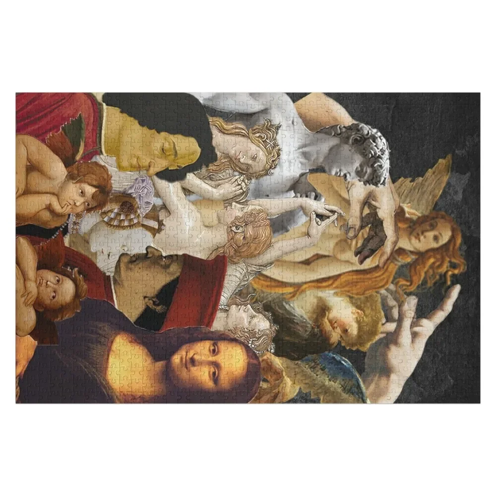Renaissance Collage Art Jigsaw Puzzle Custom Jigsaw Custom Wooden Name Photo Personalized Gifts Custom Gift Puzzle
