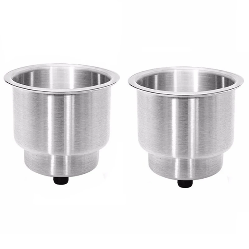 

NEW-2Pcs держатель для стакана из нержавеющей стали 304, держатель для бутылки, подставка с креплением для автомобиля, лодки, рыбалки