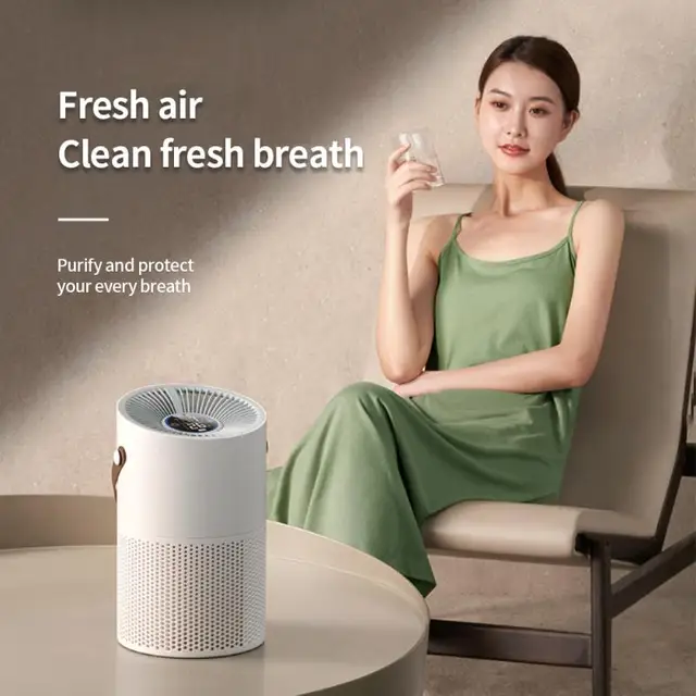 Szűrő Friss Air Purifie Mini Védhető Légtisztító Az Otthoni Irodai Fürdőszoba Wc -Hez Usb Töltés Hatékony Tisztítás Kicsi - Image 5