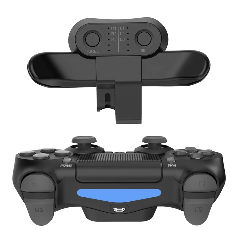 For Sony Playstation4 PS4 Controller Paddles Extended Gamepad Back Button Attachment Joystick Rear Button with Turbo Key Adapter