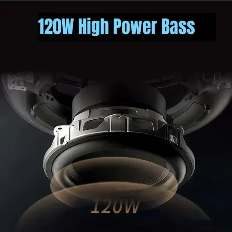 120W High Power Wireless Bluetooth Speaker Desktop Accessory Subwoofer Sound Quality Bass Outdoor Waterproof Soundbox TF Card