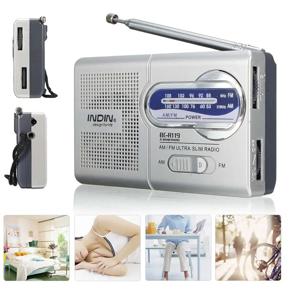 FM Radio BC-R119 AM 2 AA Battery Operated Portable Stereo Sound Best Reception For Elder Home