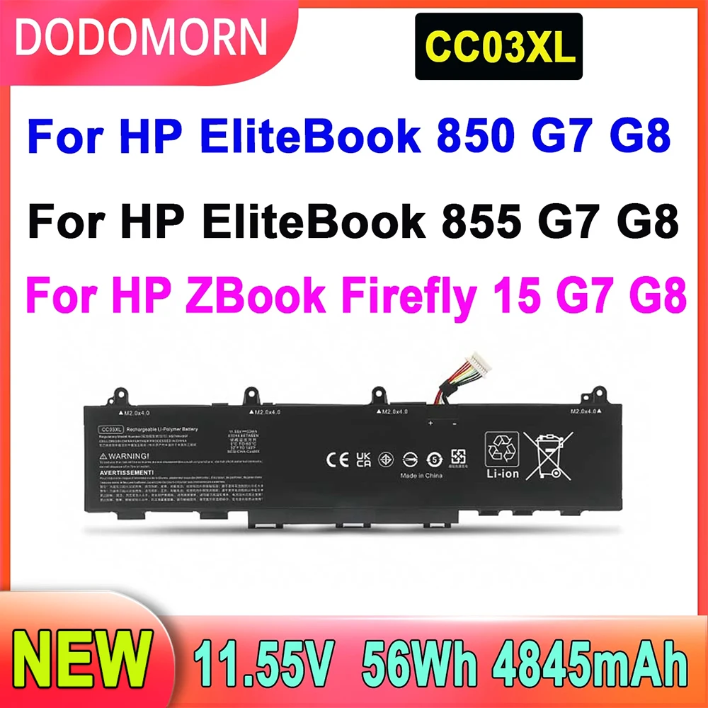 

DODOMORN New Laptop Battery CC03XL For HP EliteBook 840 845 830 835 G7 HSTNN-LB8Q ZBook FIREFLY 14 INCH G8 L77608-271 L78555-005