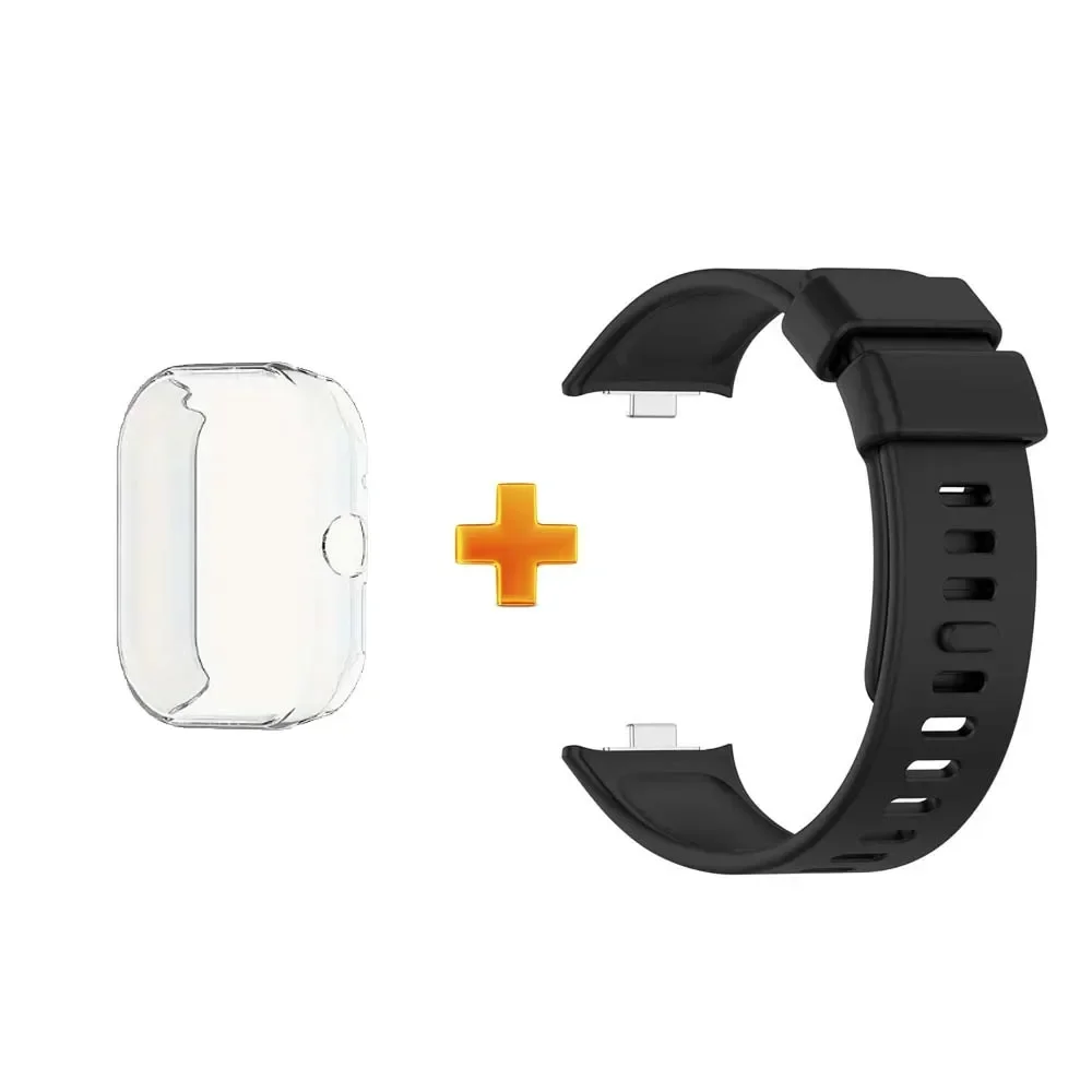 Silicone Strap & TPU Protective Case Set - Transparent Soft Watchband & Shockproof Cover Accessories