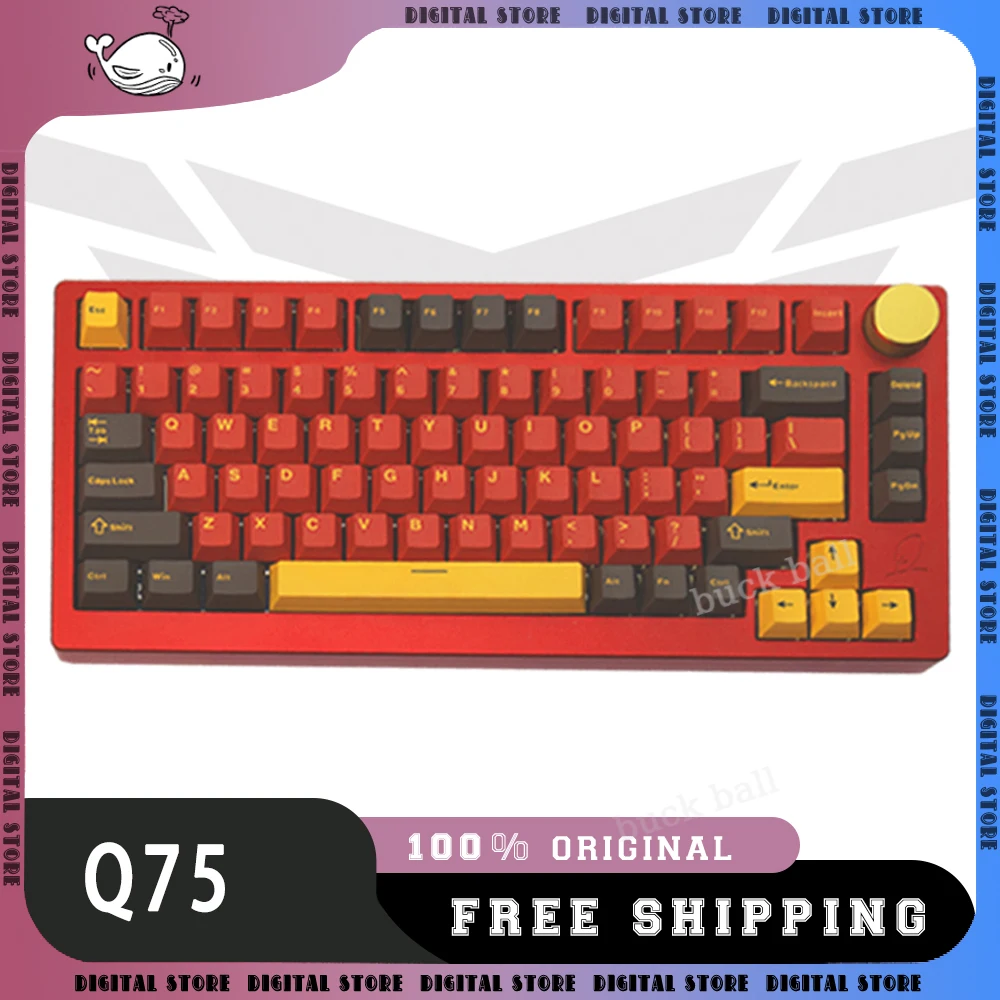 

Dreamchaser Q75 Mechanical Keyboard 3Mode USB/2.4G/Bluetooth Wireless Keyboard 81keys Rgb Hot Swap Pbt Gasket Gaming Keyboards