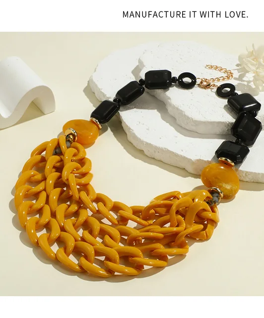 Collana Lunghezza 18 Pollici Collana Choker Statement Con Cristalli Multicolore - Gioiello Di Moda Donna, Ciondolo A Bavaglino, Lunghezza 18 Pollici Collana Per Matrimonio - Foto 3